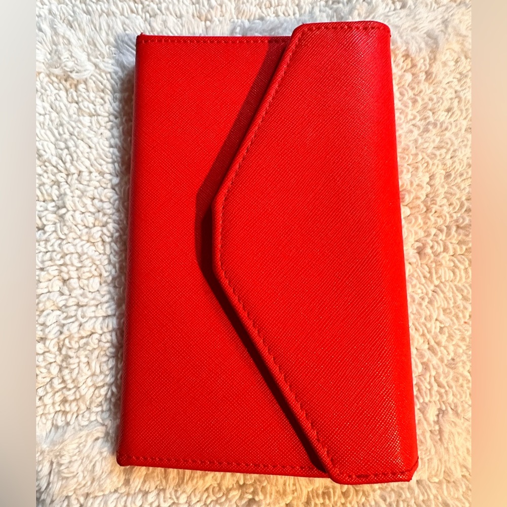 Raspberry Red Multi purpose Rfid Blocking passport ID wallet